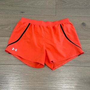 UNDER ARMOUR Coral Orange Mileage 3.0 Loose Fit HeatGear Running Shorts‎ Size S